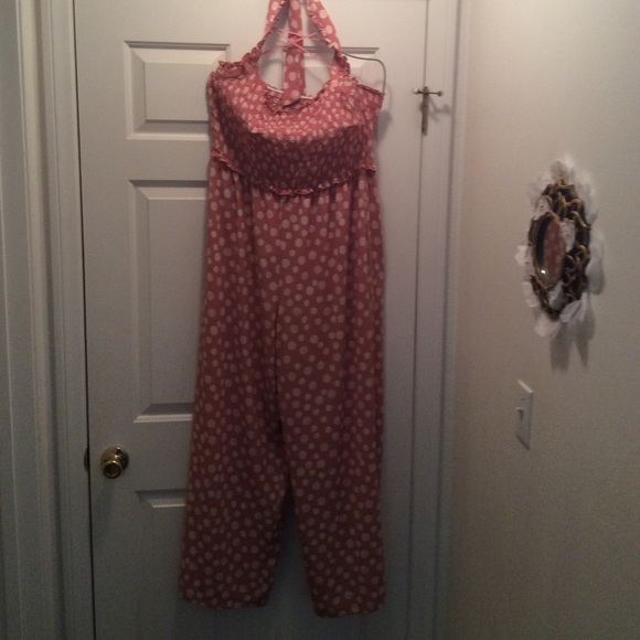 ♨️FLASH♨️HalterTop PolkaDot ElasticBodice Jumpsuit - Picture 7 of 7